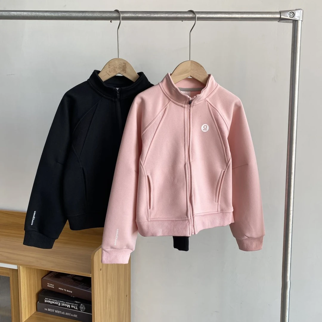 【简单耐看】儿童25年春季新品男女同款拼接拉链外套