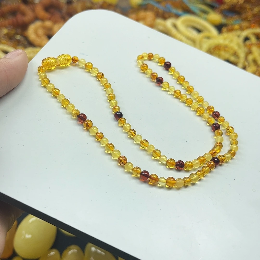 琥珀未镶嵌手串琥珀项链