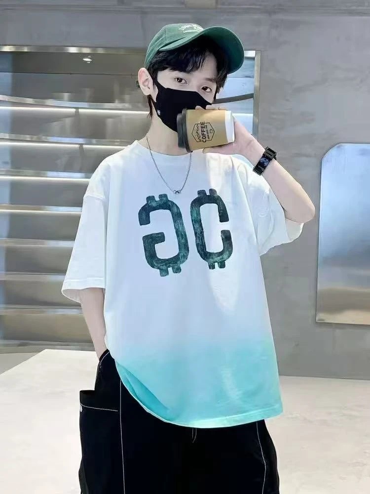 502692男童短袖T恤2025新款短袖超酷洋气韩版中大童休闲圆领半袖