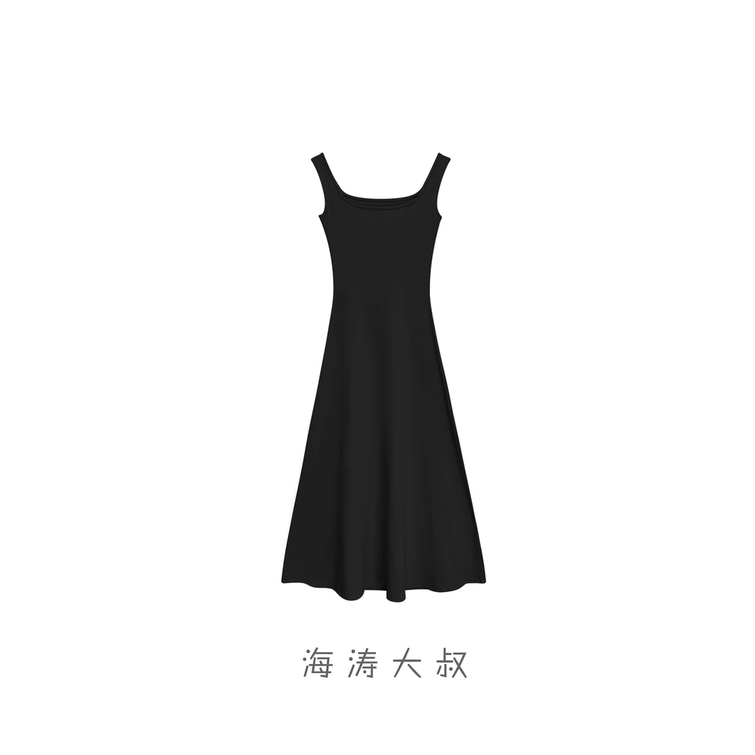 【海涛大叔】「纸片人」法式气质收腰修身A字显瘦背心裙 QGZWYQ380