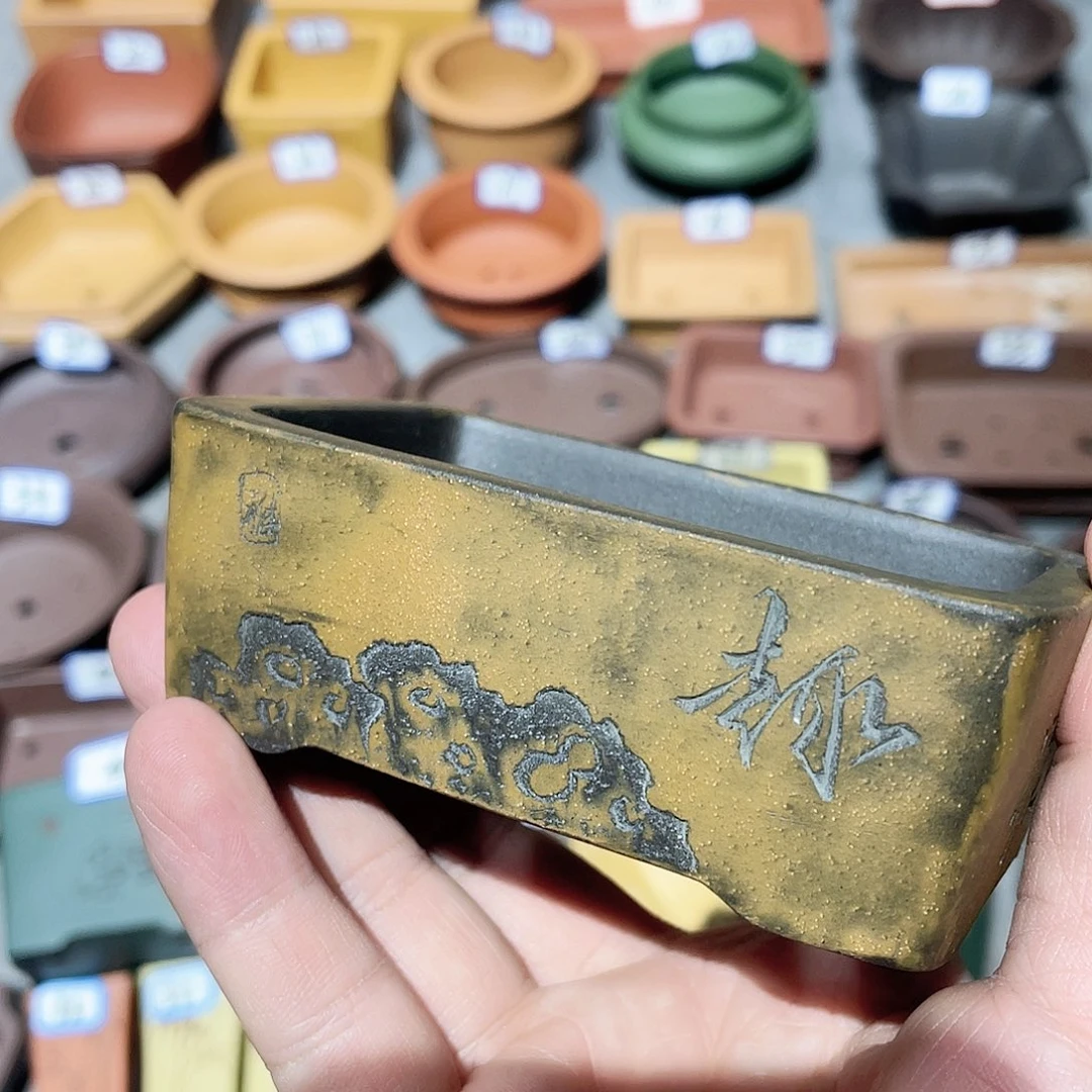 面***具紫砂小盆8.5*5*3cmm