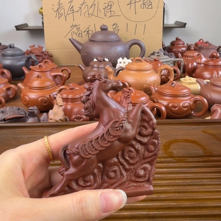 茶壶紫砂朱泥马上有钱