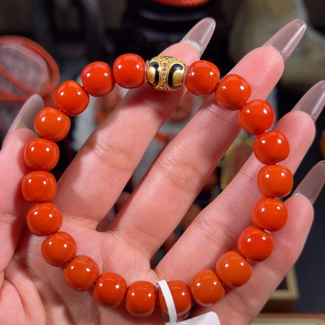 南红玛瑙未镶嵌老形手串10左右