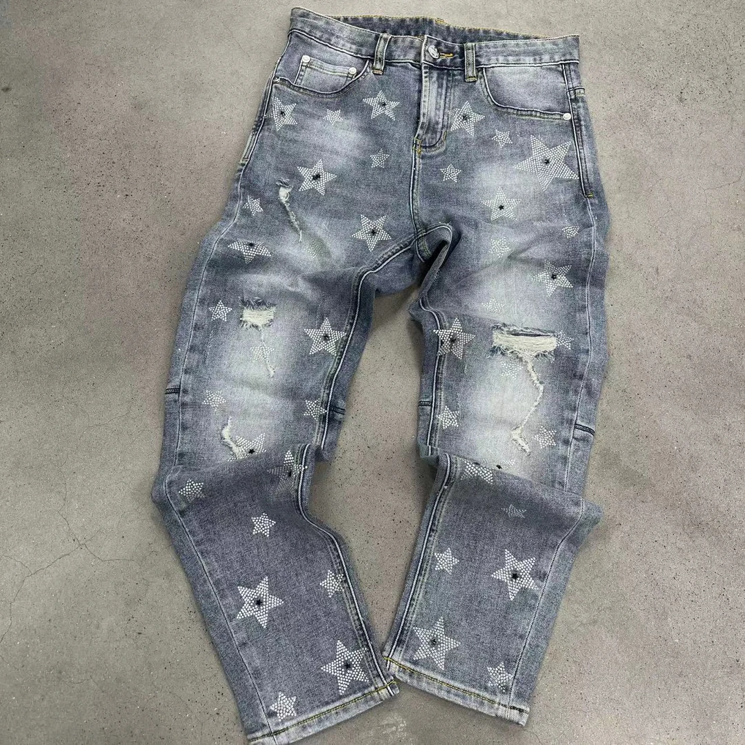 新款欧洲站男士个性百搭时尚牛仔裤/149