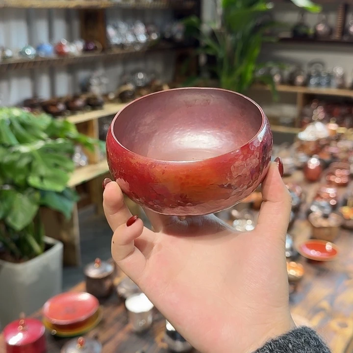 紫铜手工制作茶洗