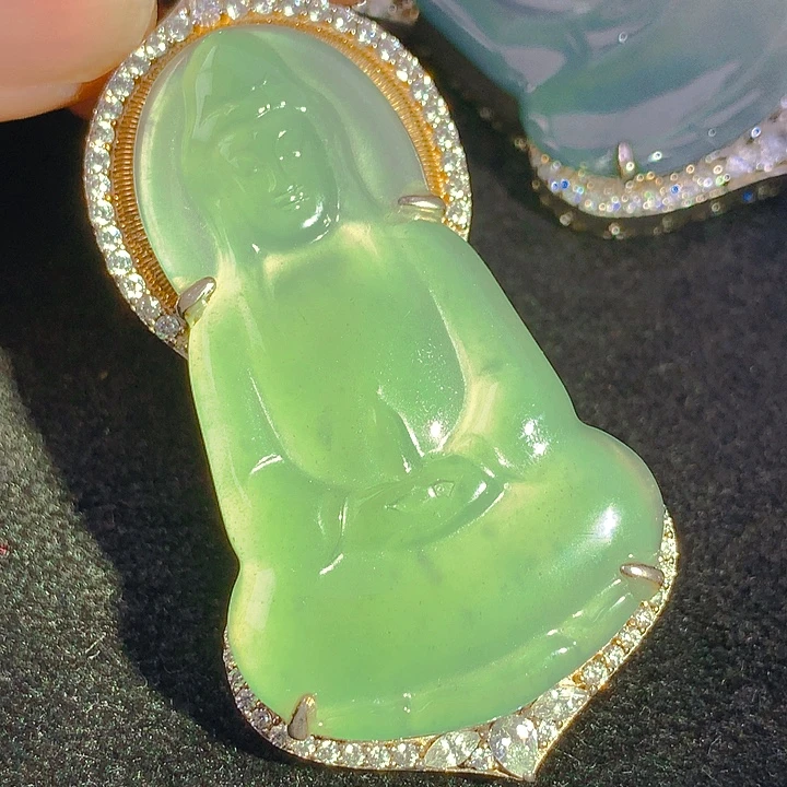 翡翠银S925镶嵌颈饰