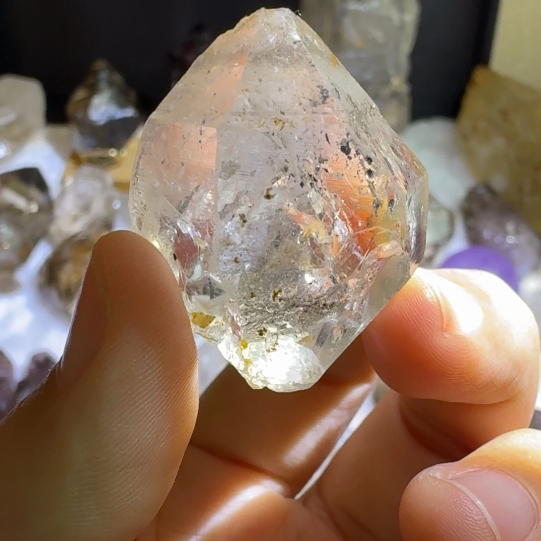 石材四川闪灵流沙原石水晶