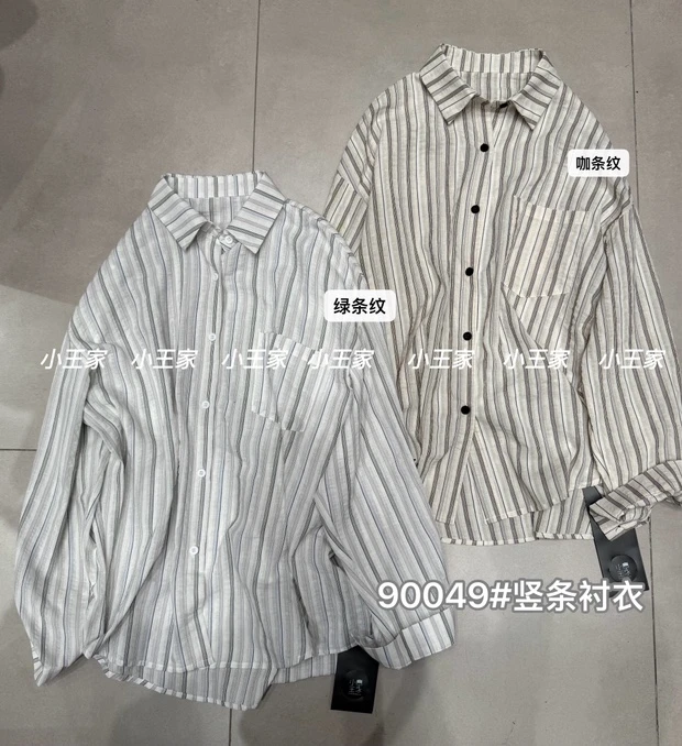 叨叨推荐款 XW#90049#坚条纹衬衣  FL