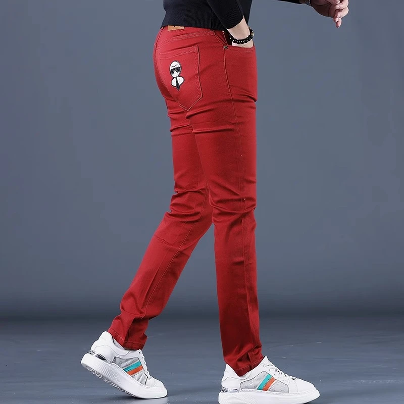 奇珀菲仑牛仔裤男款夏季新款小脚修身弹力裤子潮流男士高端潮