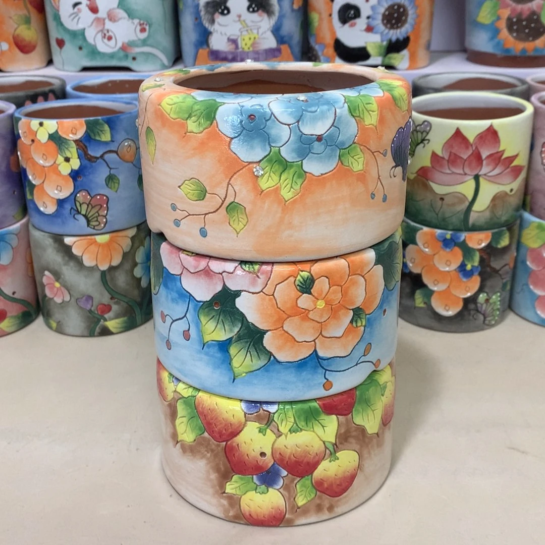 福利花盆，手绘花盆
