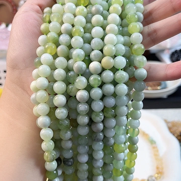 玛瑙/玉髓手链合金青提奶盖8