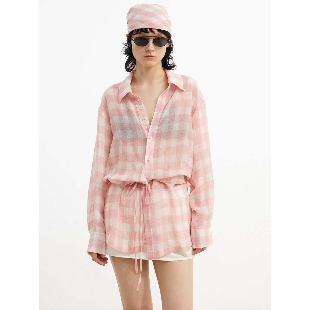 1c00M4Lazy Noon Check Shirt 午后迷逃格纹衬衫