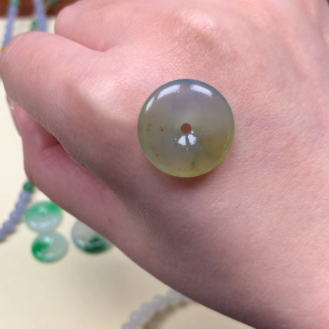 定制翡翠未镶嵌黄翡平安扣