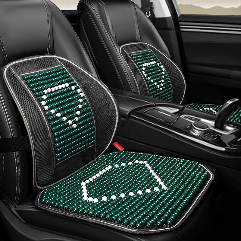 汽车坐垫夏季凉垫木珠通风座垫单片夏天透气四季通用货车座椅垫子