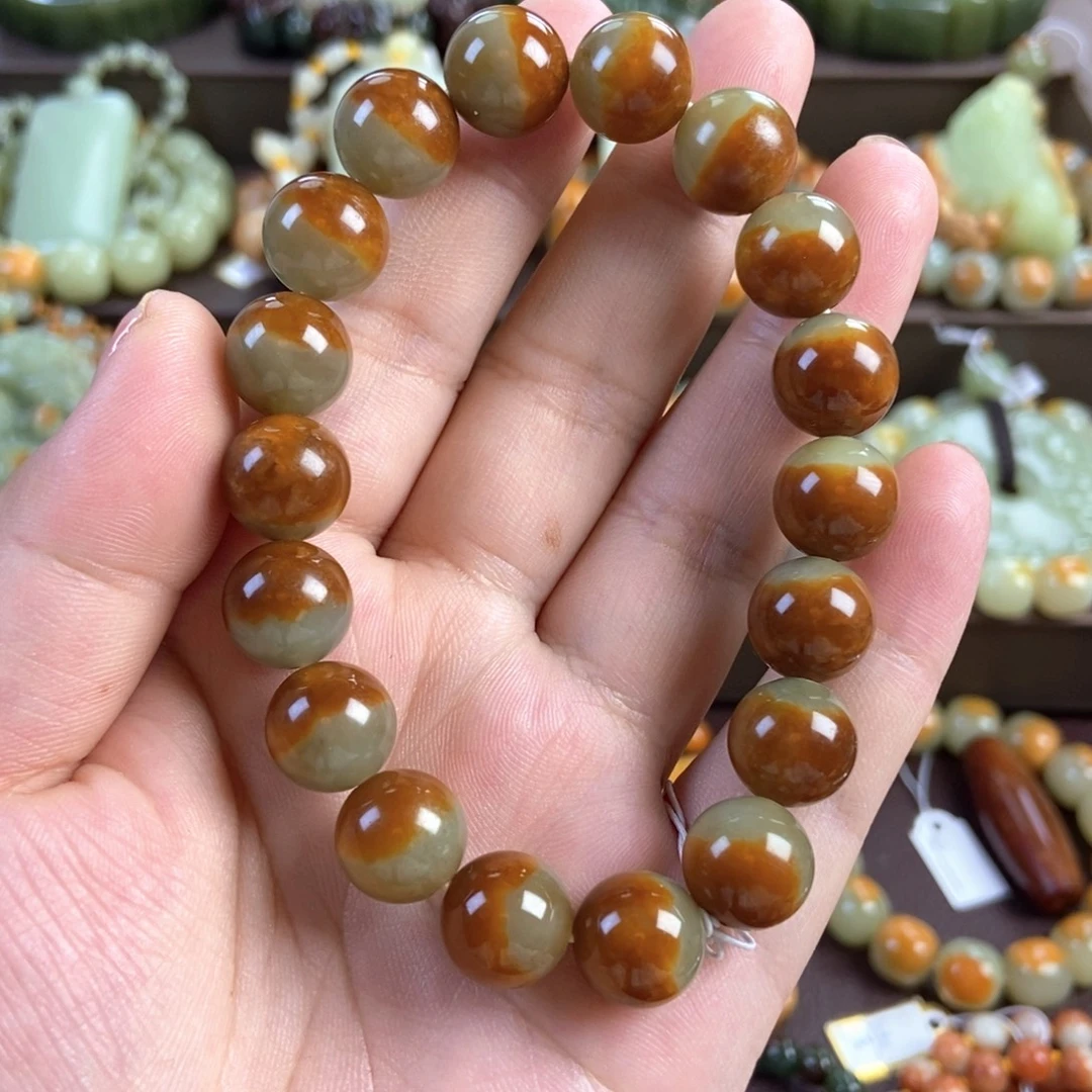 天***生透闪石质玉未镶嵌手串