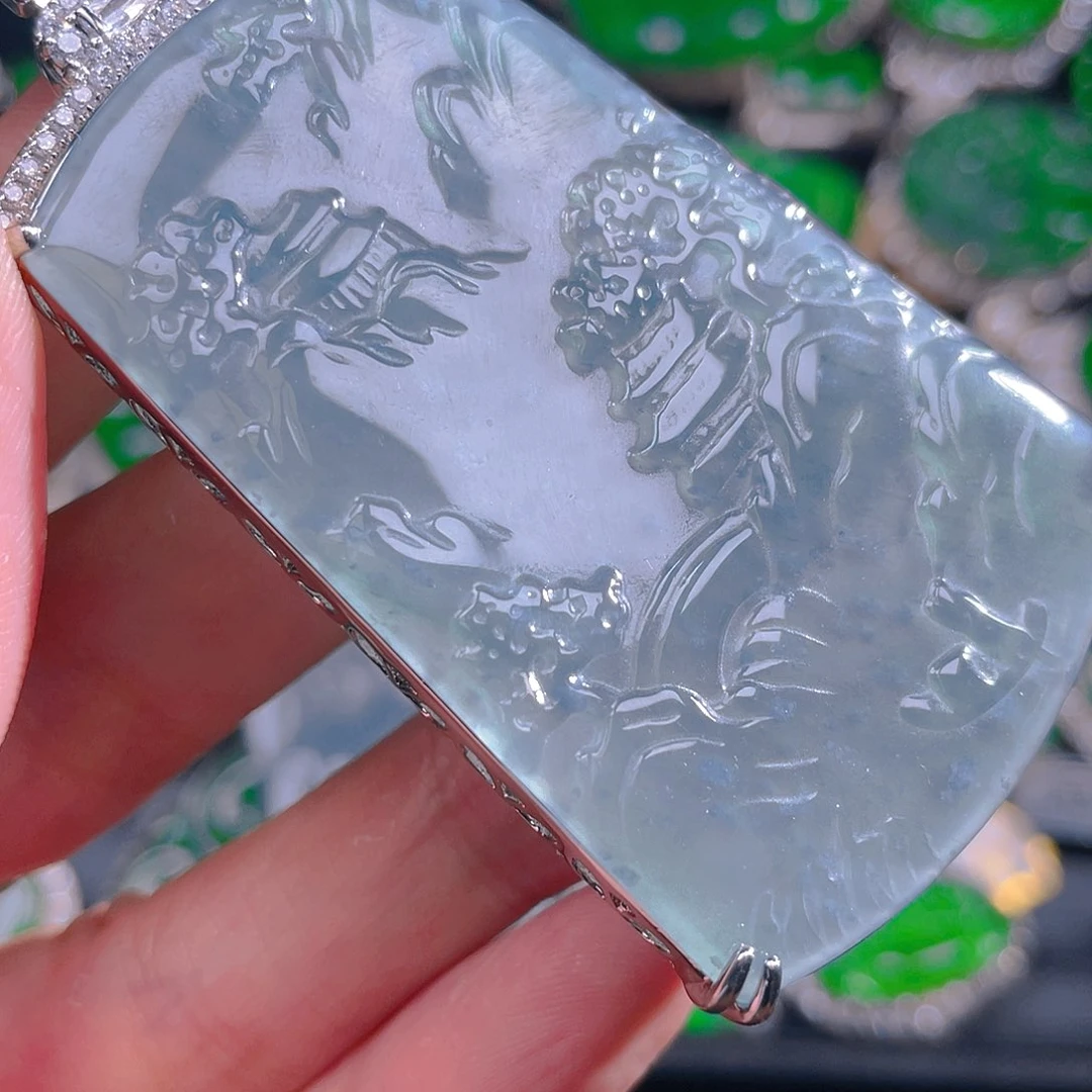翡翠未镶嵌吊坠(不含链)