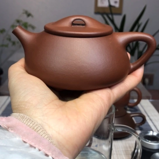 紫砂茶壶底槽清石瓢250c c