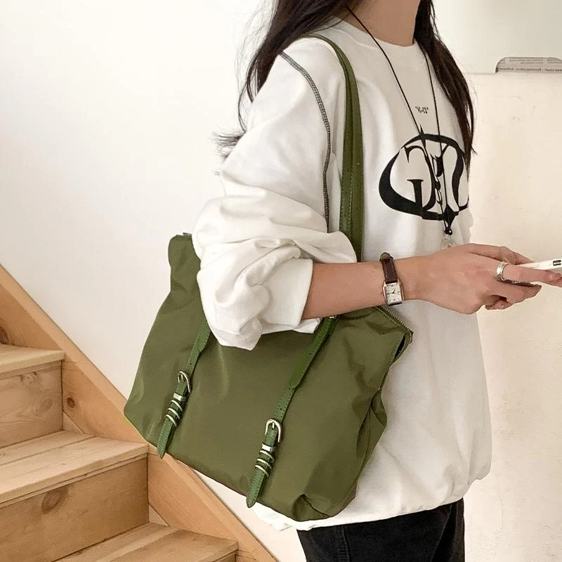 【旧邮札】韩系风纯色托特包单肩包通勤手提包包女