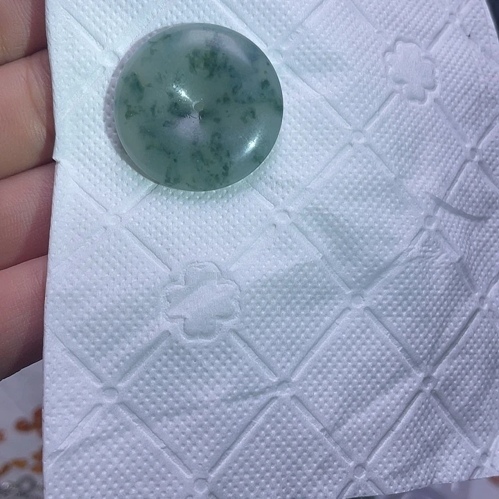 定制翡翠未镶嵌冰飘花平安扣