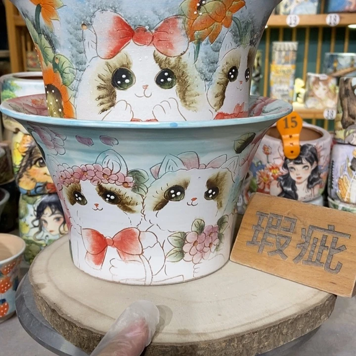 红陶景德镇艺术手绘作品