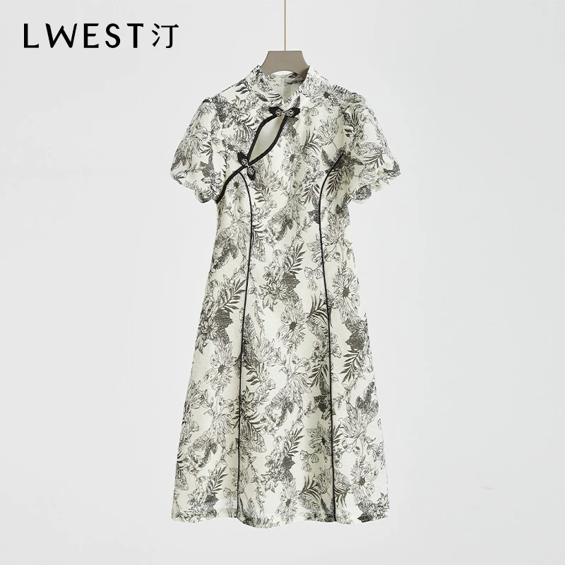 【备用链接】朗文斯汀新式国风气质连衣裙LDML32012728