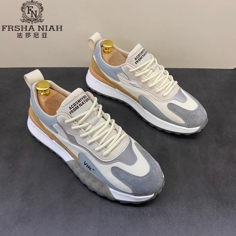 法莎尼亚厚底防滑老爹鞋新款百搭休闲鞋时尚男鞋干净感痞帅男鞋
