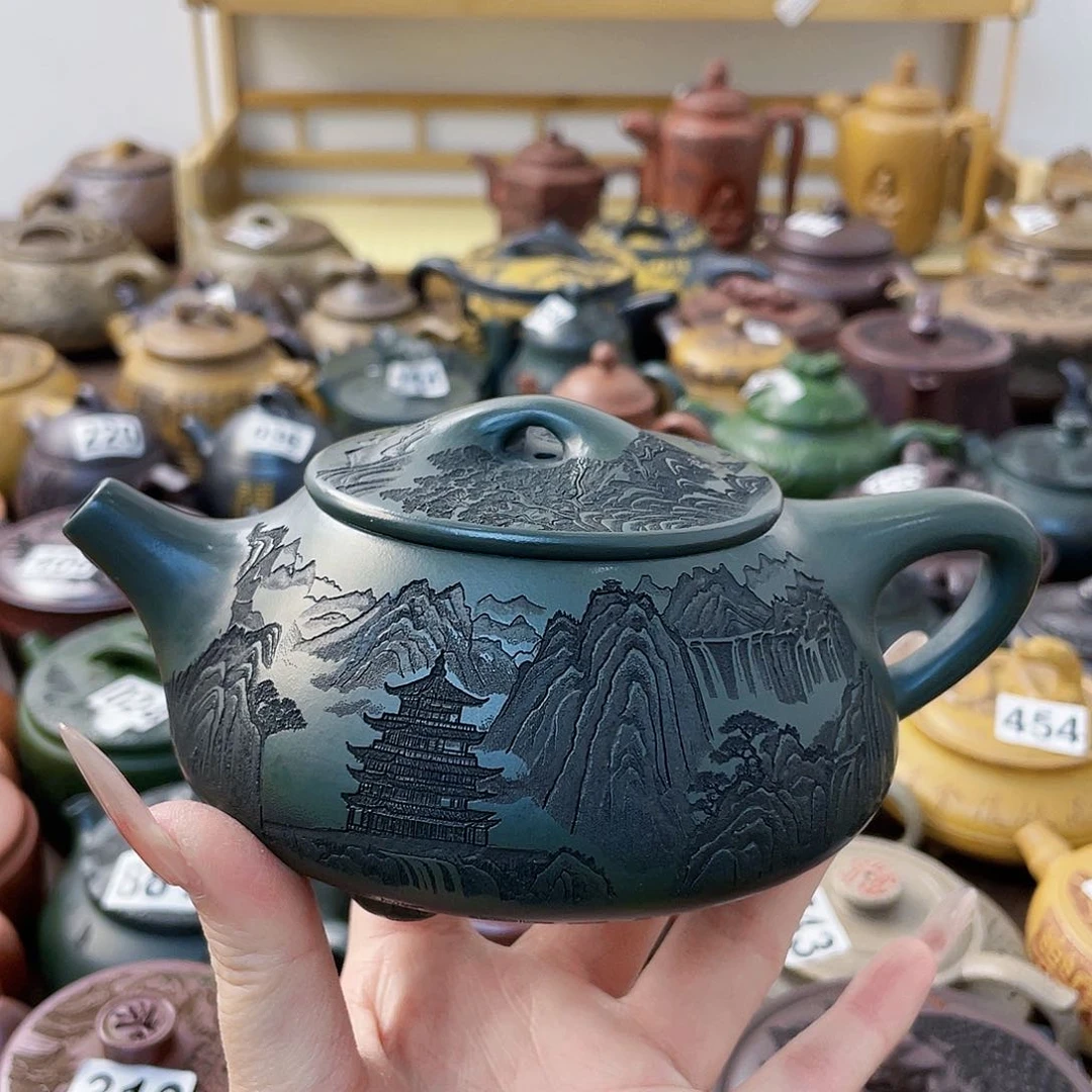 茶壶紫砂紫砂微瑕盖里磕