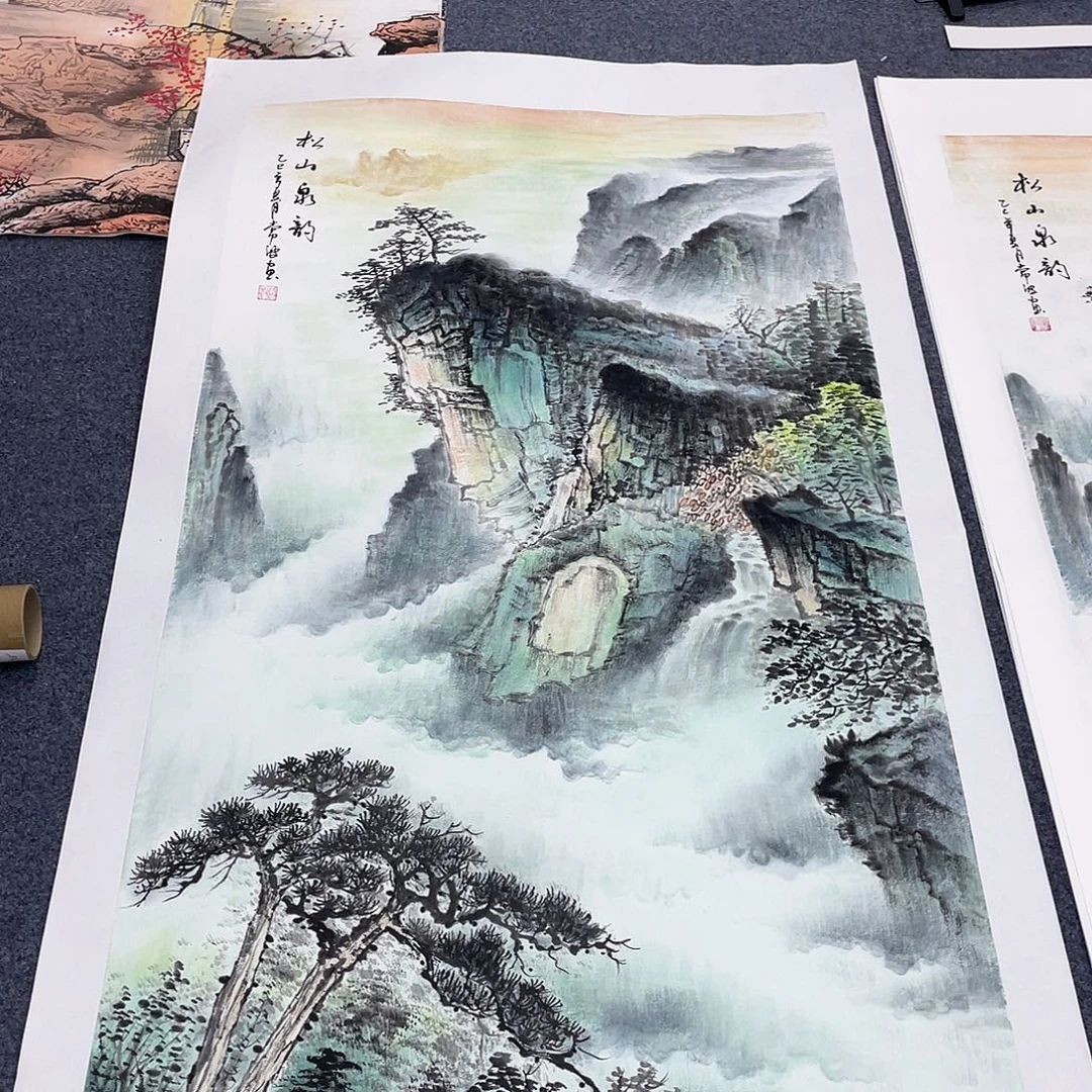 国画作品小姐姐放漏…