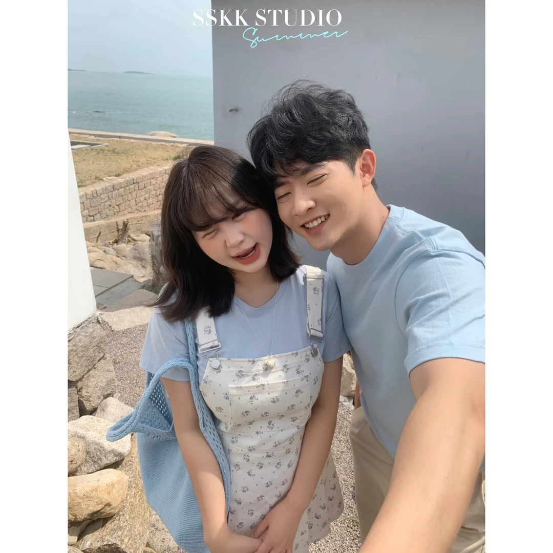 KMZY/KMZY山_山【海盐气泡】微胖mm韩版夏季圆领极简风净版T恤短袖