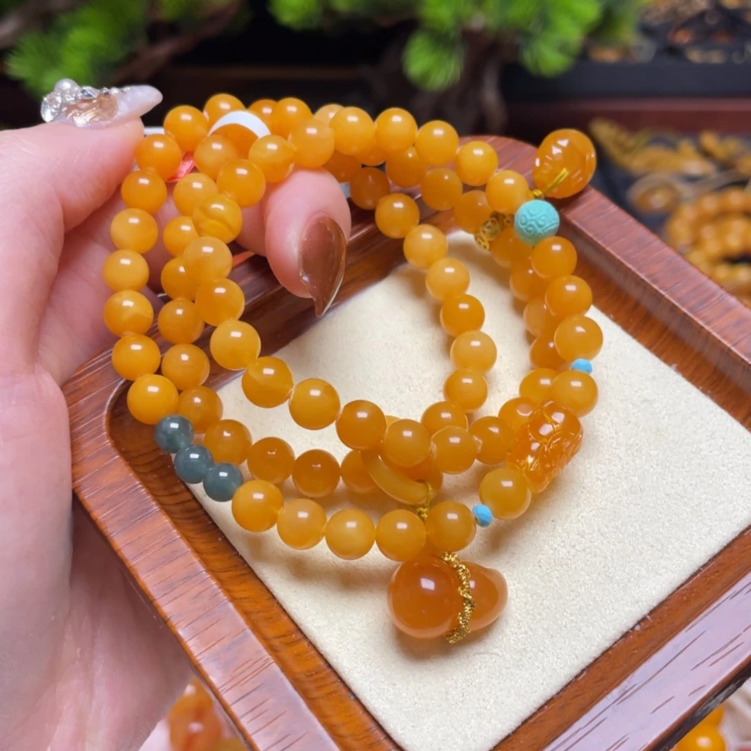 蜜蜡手链未镶嵌手串