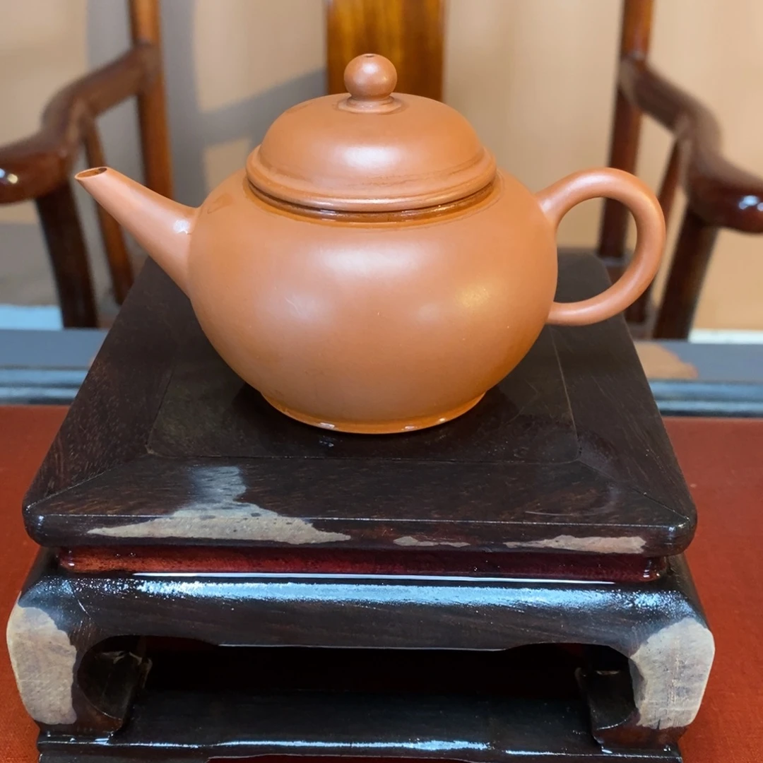 紫砂茶壶高端150cc生砂朱泥水平