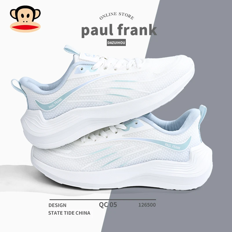 大嘴猴女士休闲鞋2025春夏款百搭透气跑步网面轻便减震飞织运动鞋