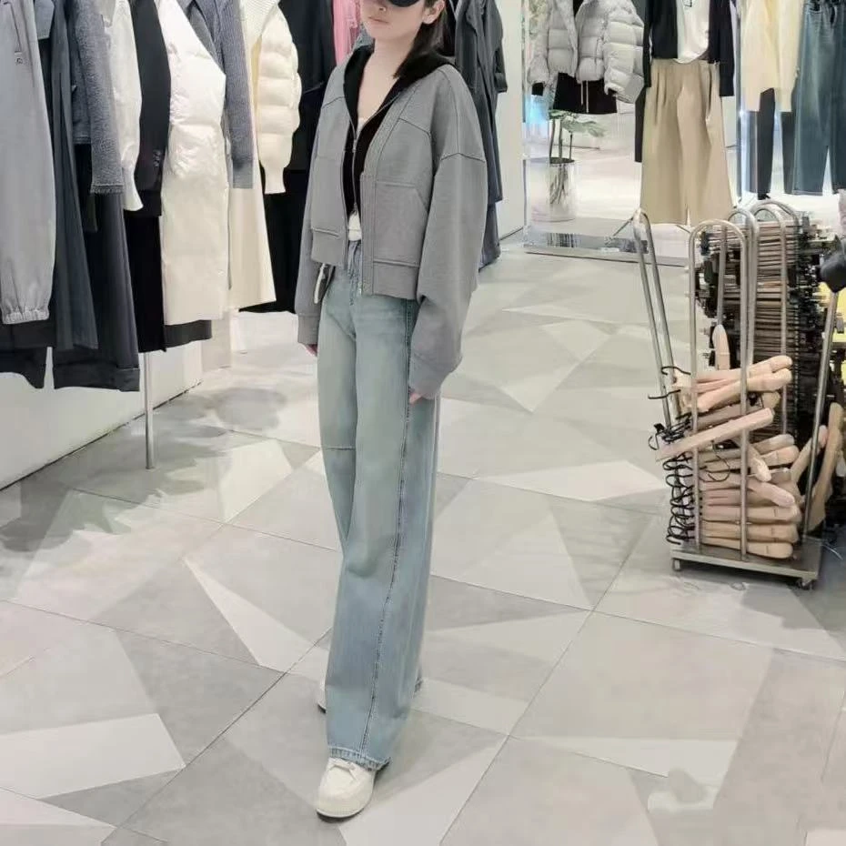 外套-100602短款V领长袖拉链