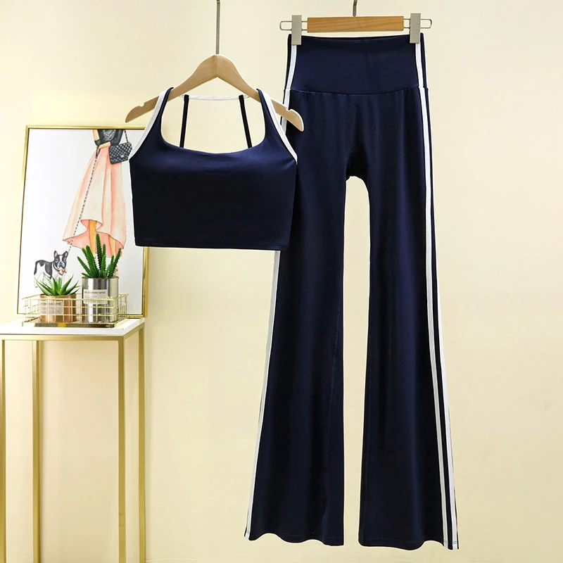 2025新款高端瑜伽服套装女高级感运动阔腿裤美背健身服速干衣