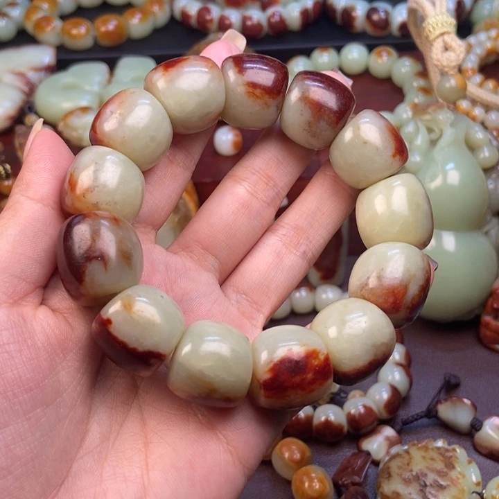 云***舒岫岩河磨玉（透闪石质玉）未镶嵌手链