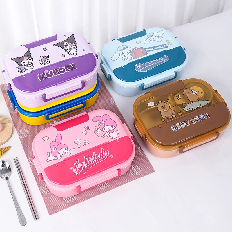 304不锈钢保温饭盒学生便当盒分格带汤碗上班打饭午餐盒卡通可爱