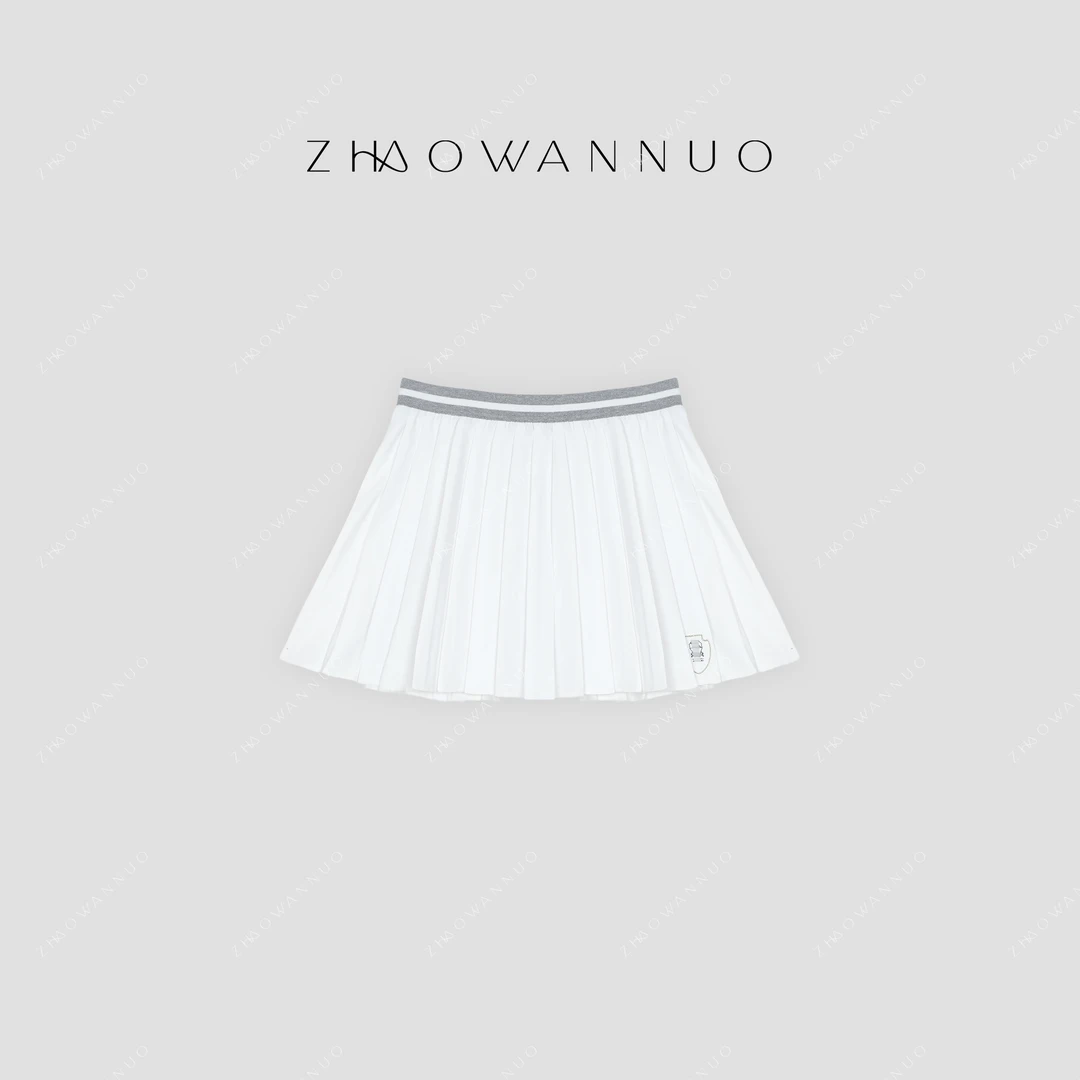 ZHAO WANNUO 丨 25春夏新款时尚简约休闲百褶半裙NC0531