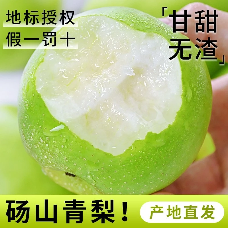 新鲜现摘正宗砀山苏翠一号梨翠玉青梨直发脆甜多汁皮薄当季水果