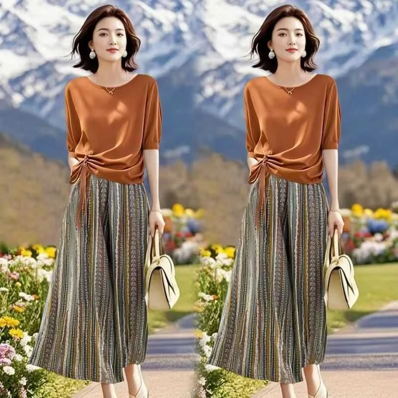 200斤微胖mm夏季大码女装休闲套装宽松显瘦时尚百搭运动服两件套