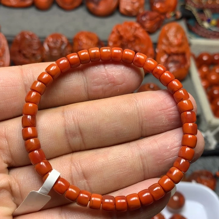 未镶嵌手串南红玛瑙5+’mm