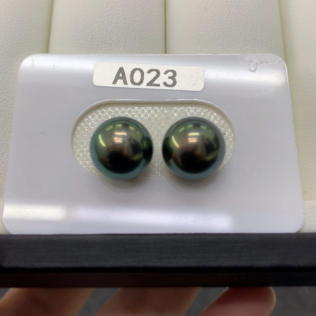 海水珍珠裸珠孔雀绿，定制不退换