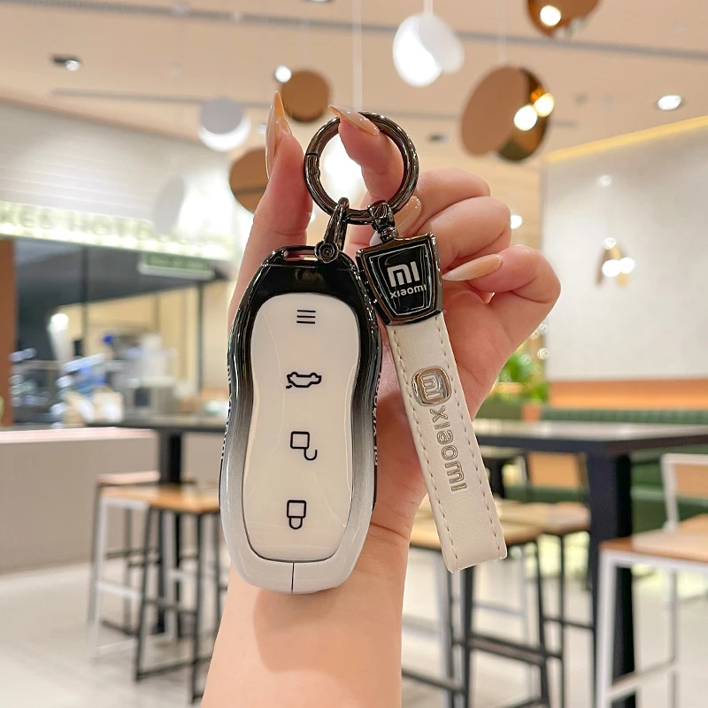 24款小米SU7高级感钥匙套Max版专用Pro汽车智驾版金属包扣壳男女