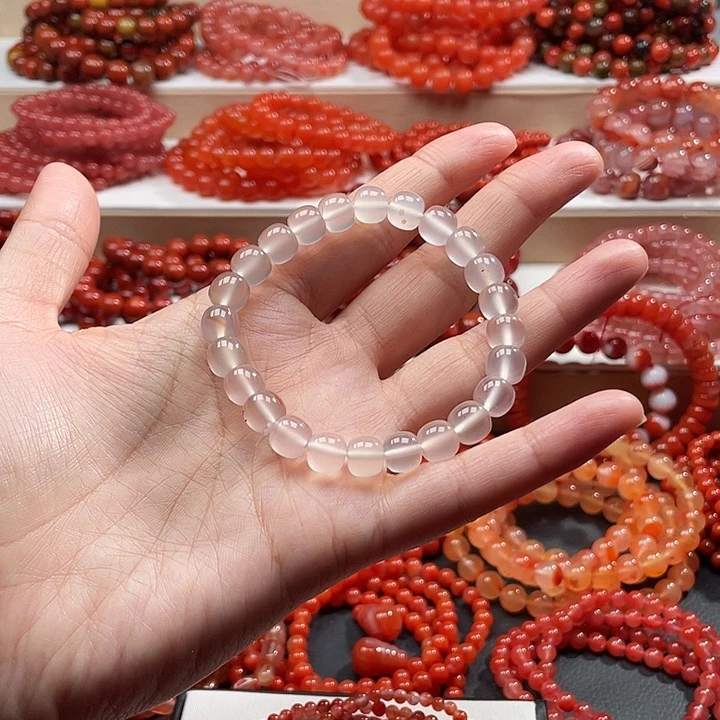 南红玛瑙未镶嵌手链