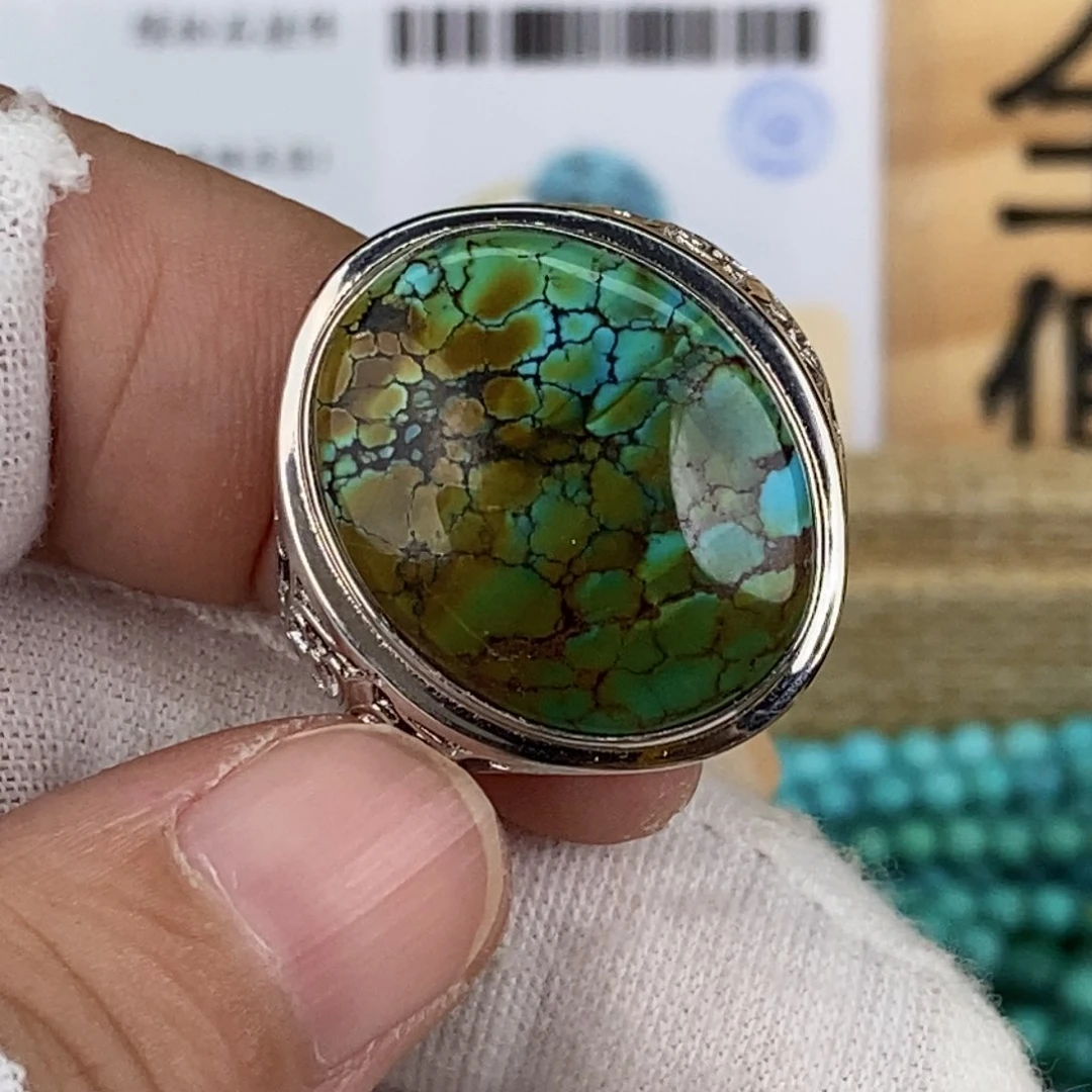 银S925镶嵌绿松石珠宝奇石
