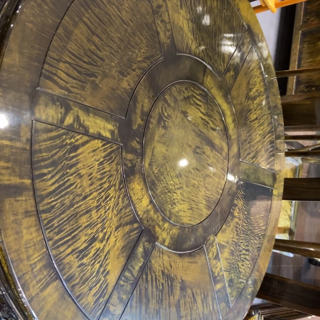 楠木圆餐桌七件套1.38米