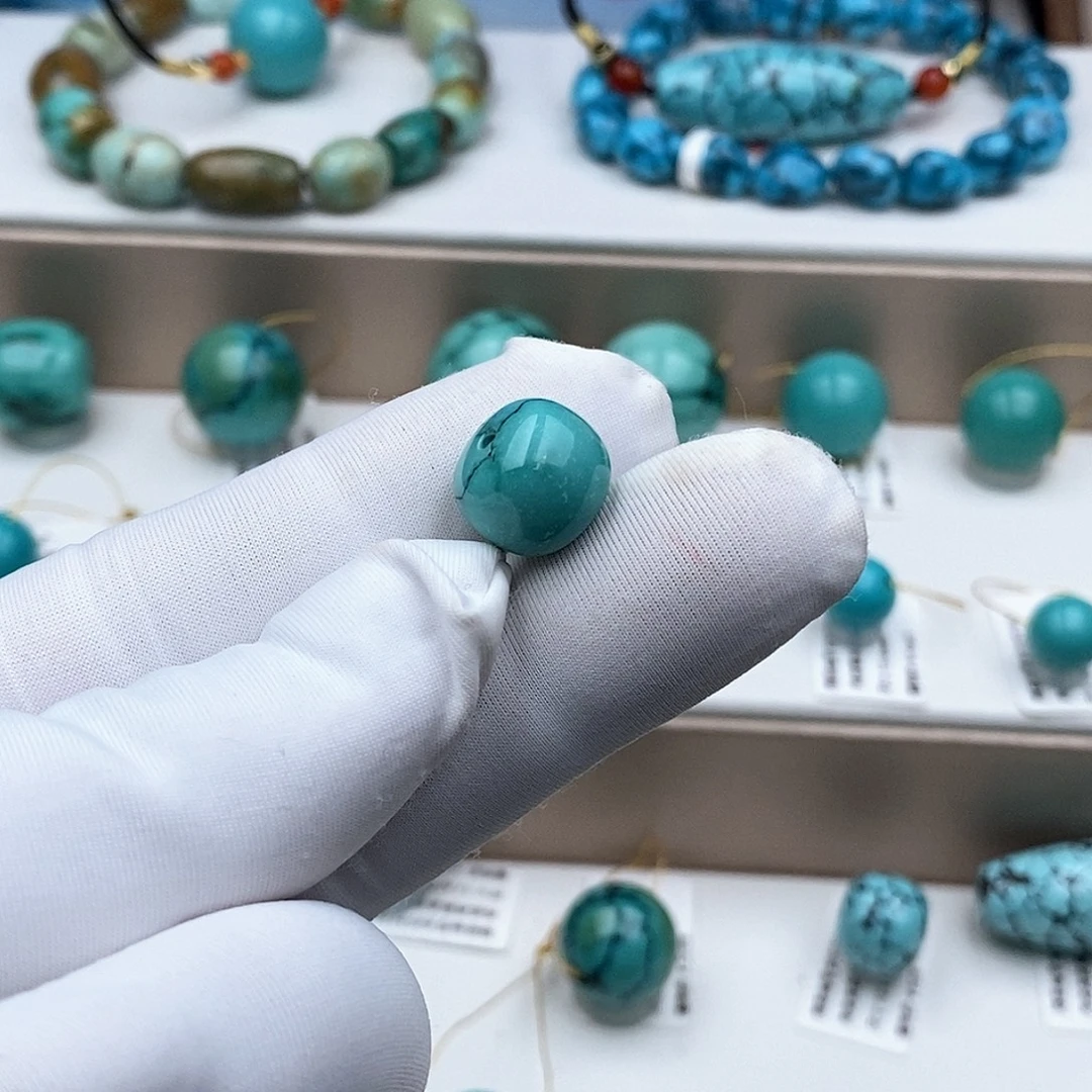 绿松石未镶嵌老型珠