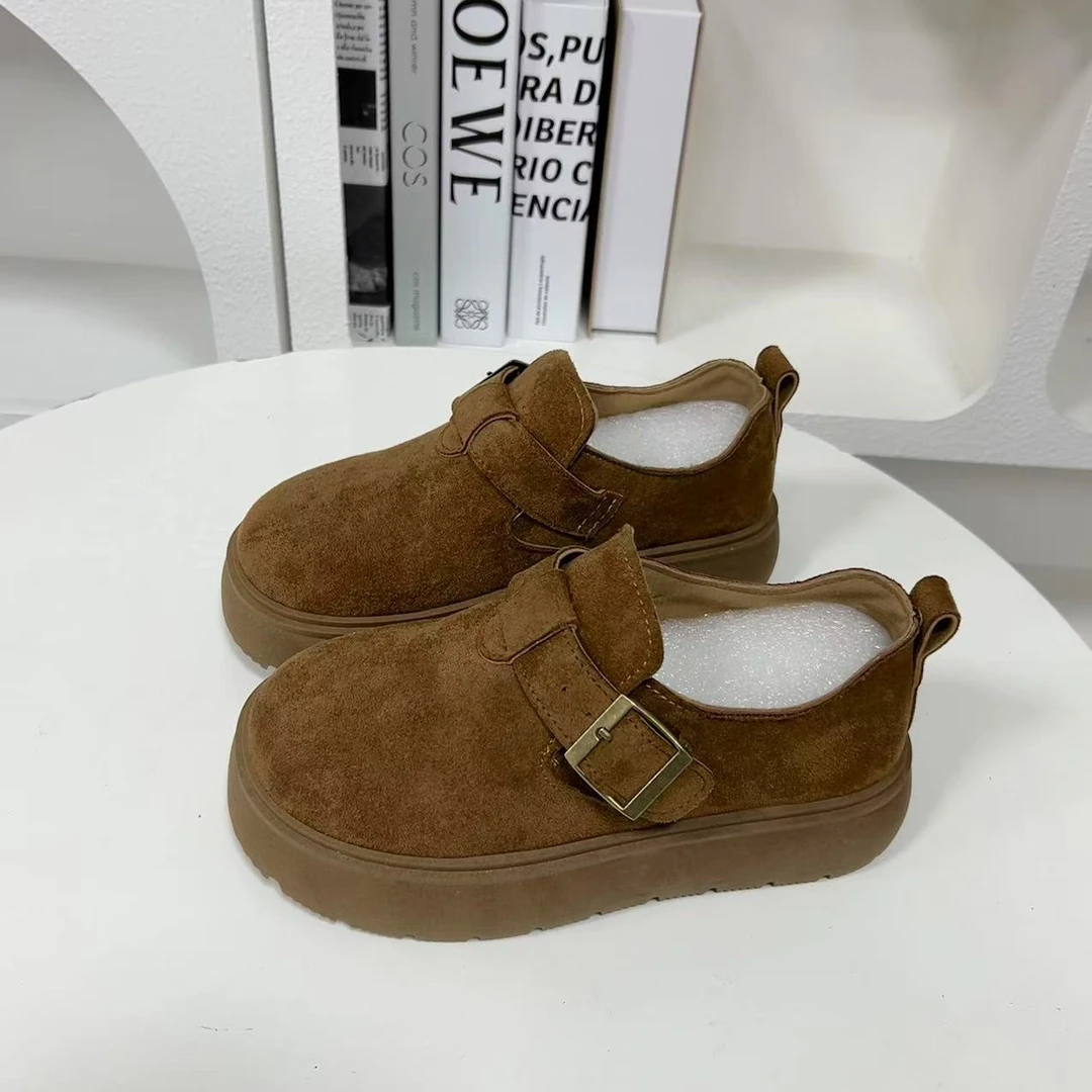 KC866 厚底潮流勃肯鞋女2025春季新款小个子一脚蹬休闲复古女鞋