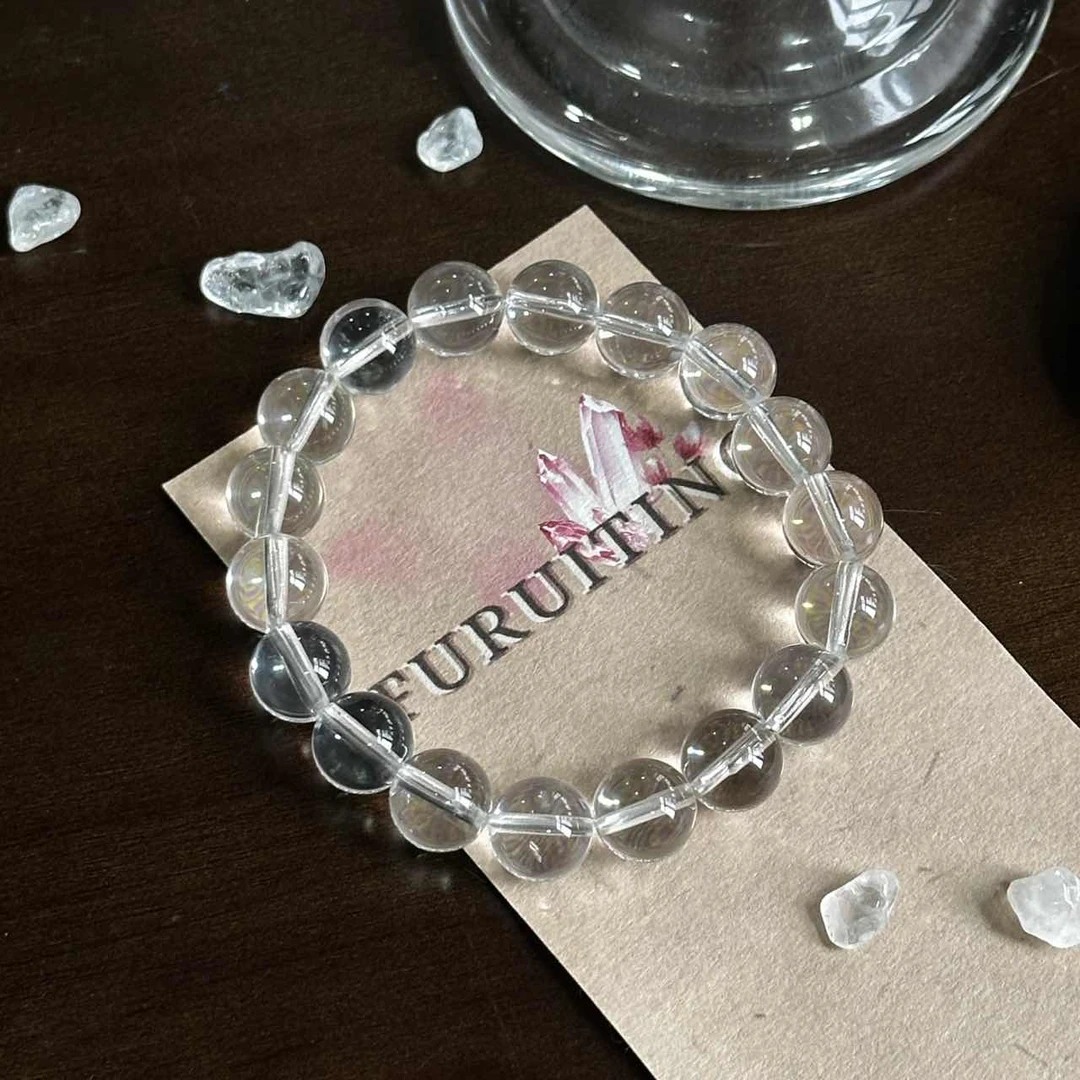 特A级白水晶圆珠单圈约11-11.5mm