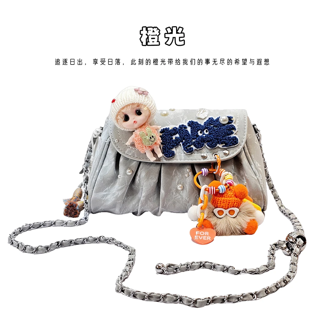 橙光日系小众精致时尚简约风洋气个性链条包包女款爆款2025新款