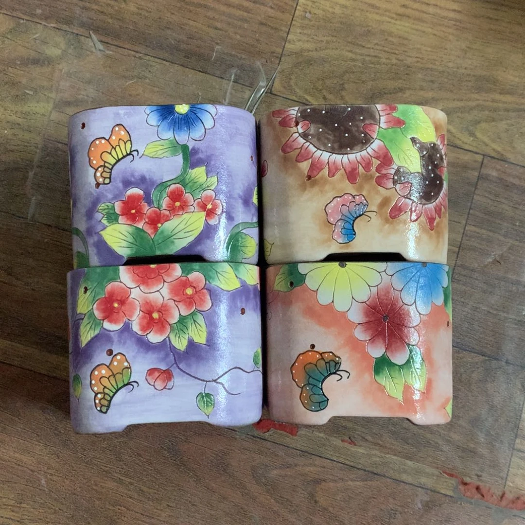 今*瑕疵花盆，手绘花盆